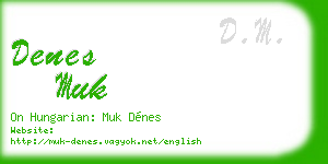 denes muk business card