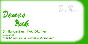 denes muk business card